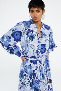 Noa Dress | Riad Blue/Caribbean
