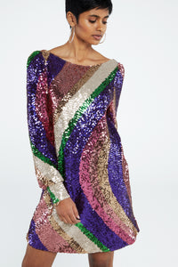 Perla Dress | Pinata pink/Off-Whit