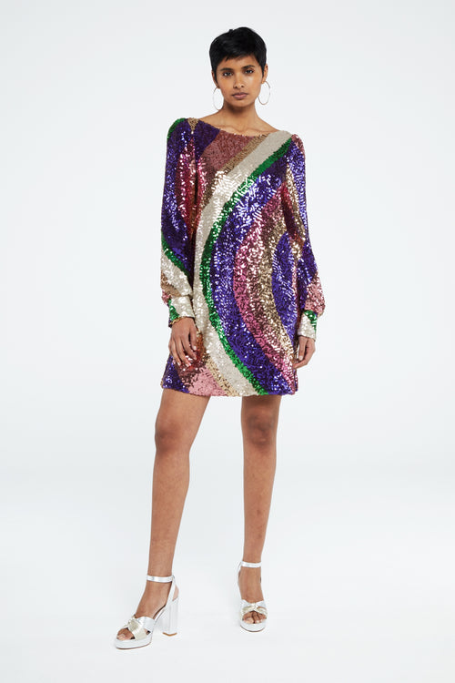 Perla Dress | Pinata pink/Off-Whit