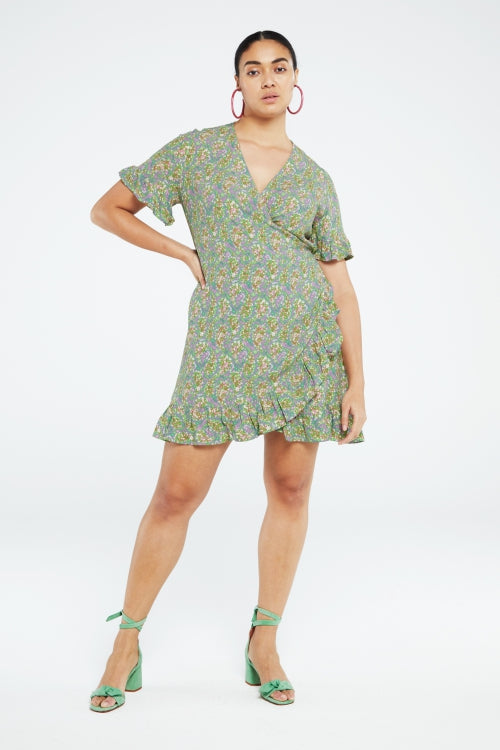 Savina Dress | Lovender/Parakeet