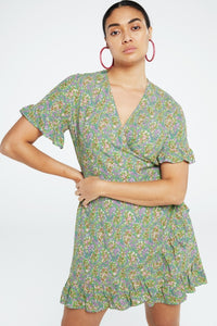 Savina Dress | Lovender/Parakeet