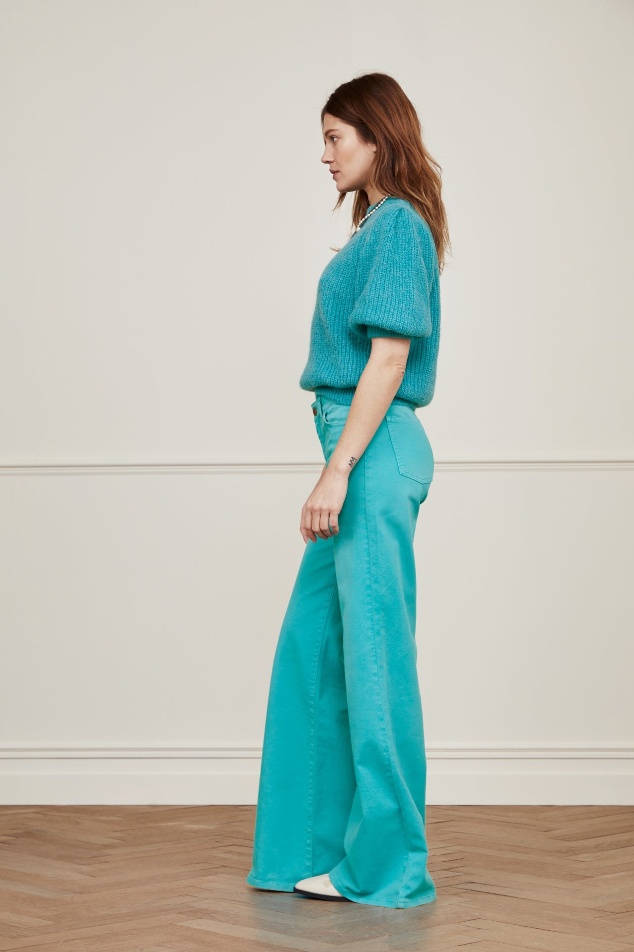 Eva wide leg trousers | Tyrol Turquoise