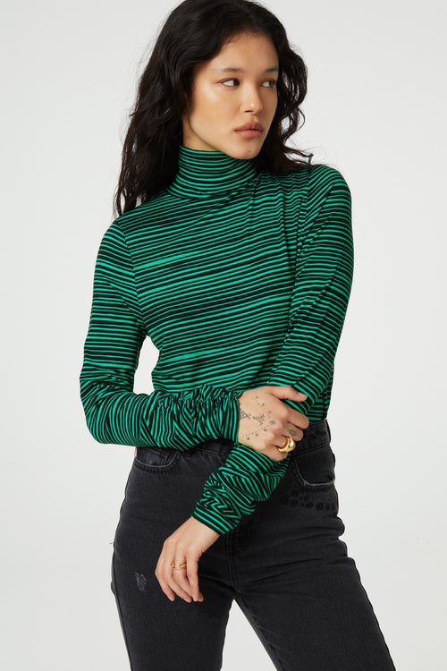 Jade Top | Black/Feeling Green