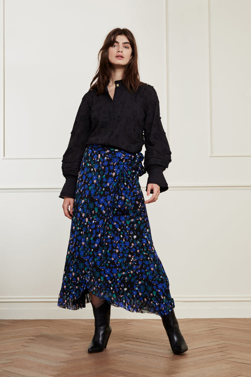 Bobo Frill Skirt | Black/Mint