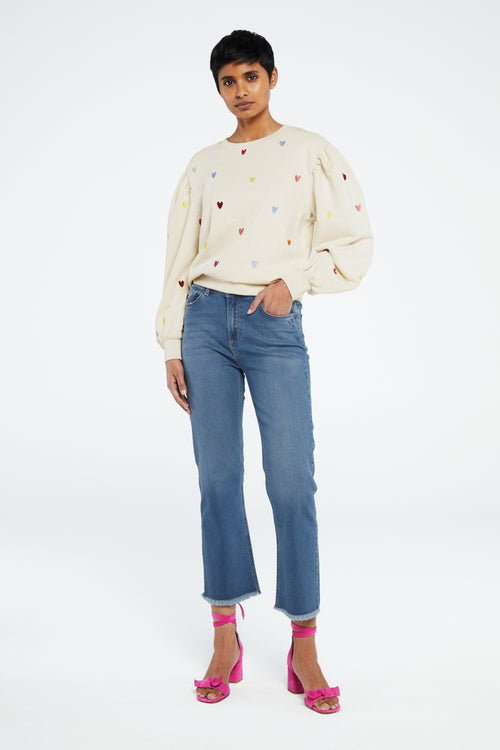 Lizzy Cropped Flare | Light Medium Wash