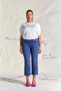 Lizzy Cropped Flare | Light Medium Wash