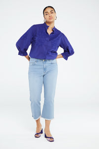 Lizzy Cropped Flare | Light Wash