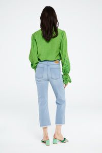 Lizzy Cropped Flare | Light Wash