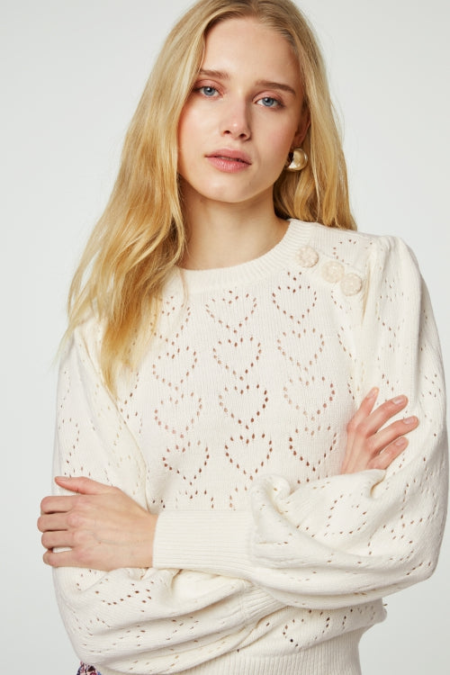 Diana Pullover LS | Cream White
