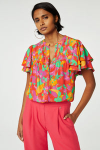Bobbie Blouse | Mimosa/Tomato