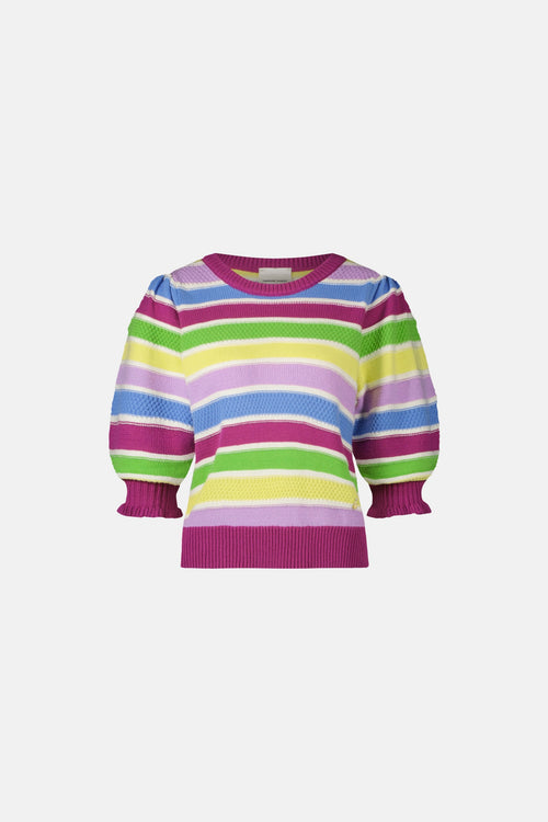 Roberta Stripe Pullover | Cream White/ Magic M