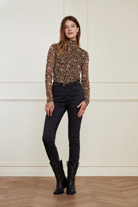 Eva Slim Embro Trousers - 32L | Black