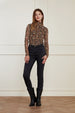 Eva Slim Embro Trousers - 32L | Black