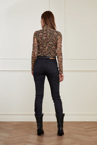 Eva Slim Embro Trousers - 32L | Black