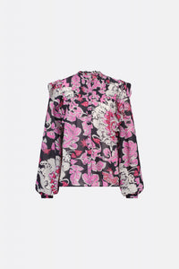 Bibi Long Sleeve Blouse | Antra/Bubble Gum Pin