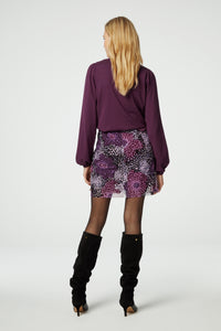 Jessy Short Skirt | Grape/Rioja