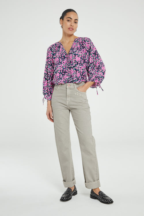 Cooper Blouse | Cream White/Bubble G