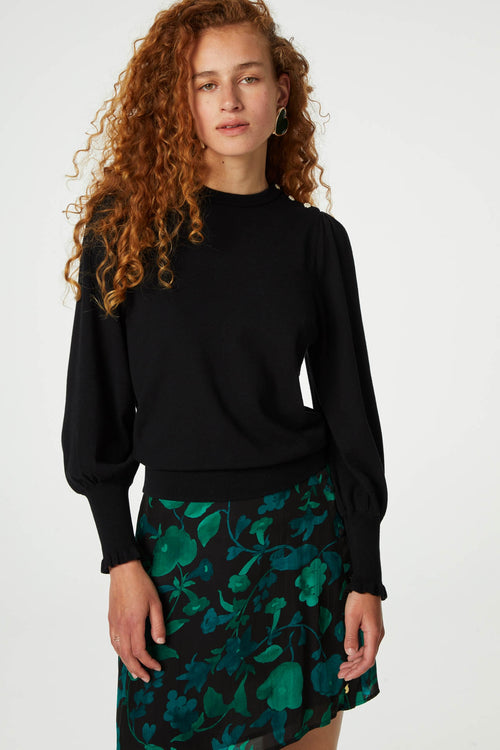 Molly Balloon Pullover | Black