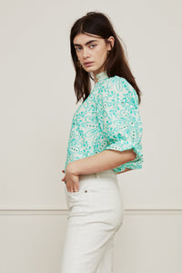 Meggy Broderie Blouse | Cream White