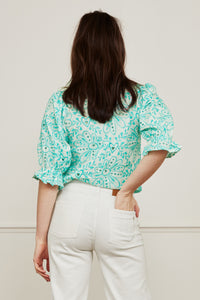 Meggy Broderie Blouse | Cream White