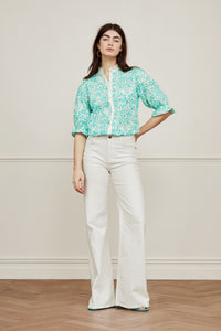 Meggy Broderie Blouse | Cream White