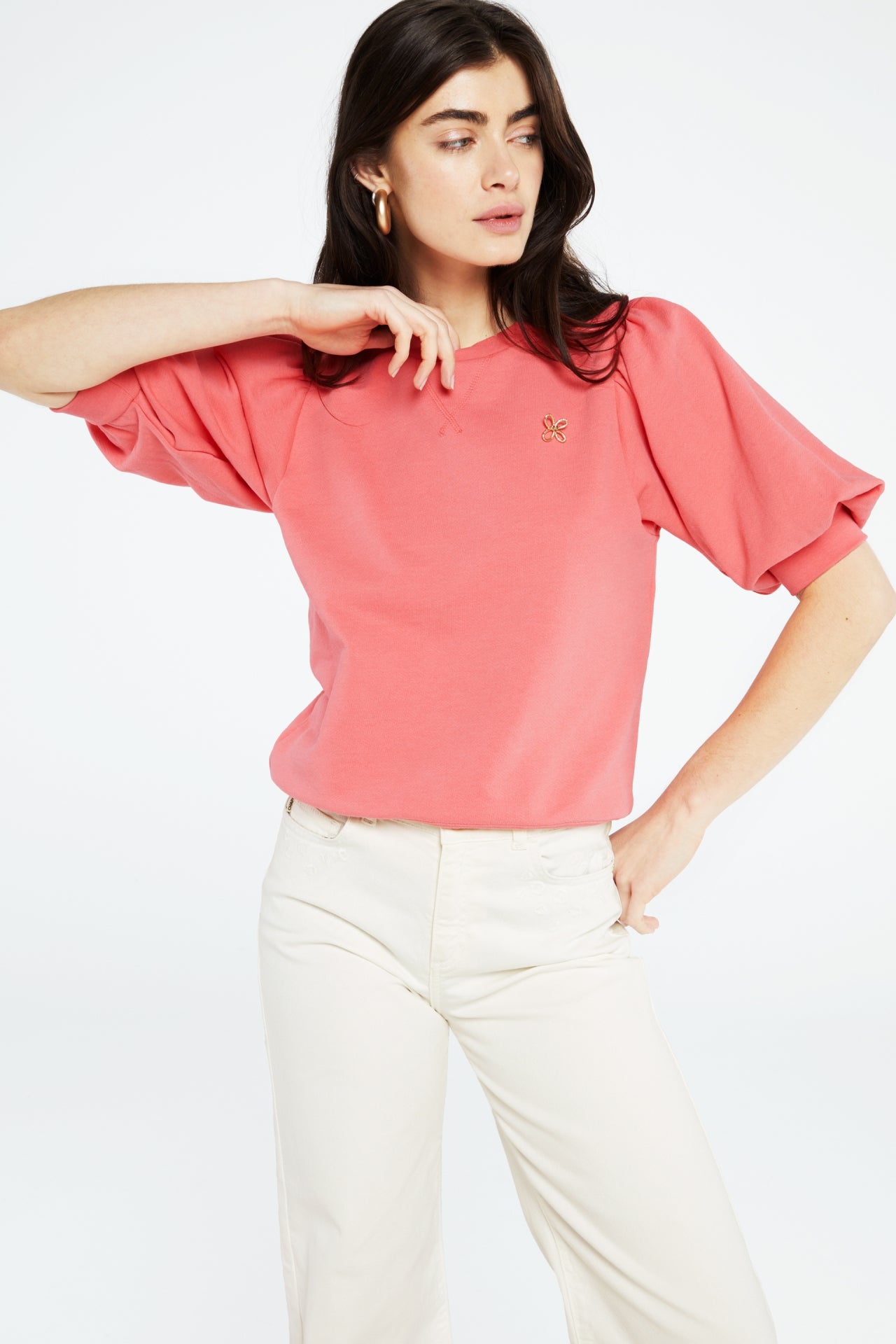Jana sweater short sleeve | Pink Papaya