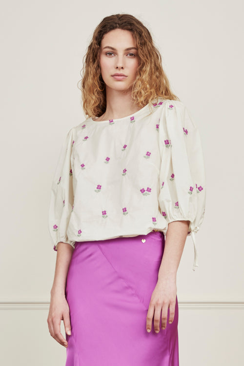Jascha Embro Top | Buttercream