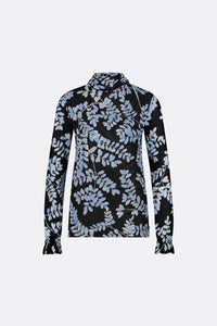 Johanna Top | Black/Cornflower Blu