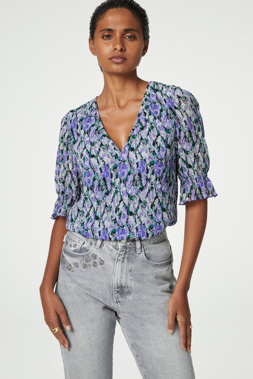 Paula Top | Poppy Purple/Cream W