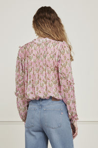 Hanni Top | Warm white/Purple Pr