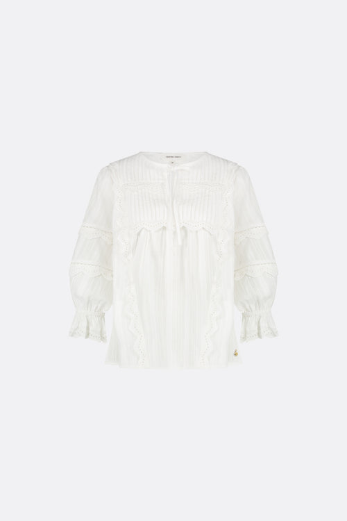 Lucia Short Sleeve Top | Cream White