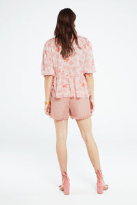 Misha Top | Cream White/Pink Gra