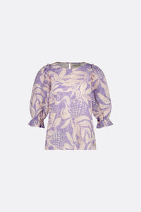 Sarah Top | Lovender/Cream White