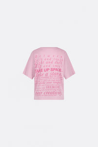Fay Poem Pink T-shirt | Pink Rose