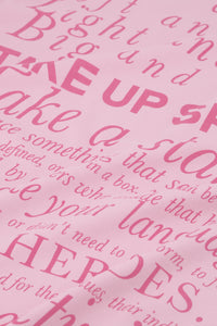 Fay Poem Pink T-shirt | Pink Rose