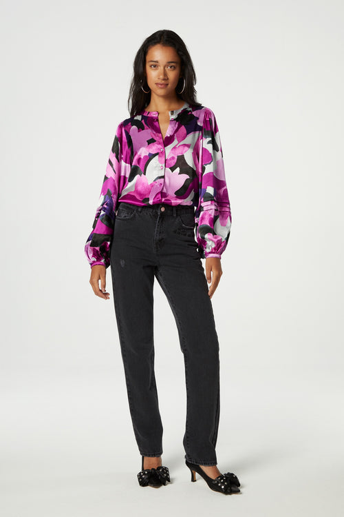 Hollie Blouse | Bubble Gum Pink/Mist