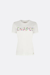 Flower chapot T-shirt | Cream White