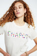 Flower chapot T-shirt | Cream White