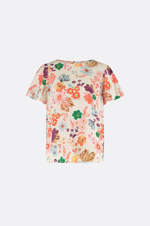 Elle Top | Cream White/Pink Ber