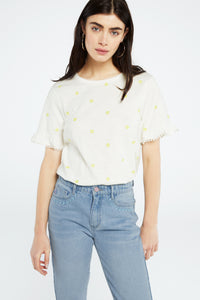 Leo T-Shirt | Cream White/Key Lime
