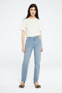 Leo T-Shirt | Cream White/Key Lime