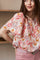 Elle Top | Cream white / Pink B