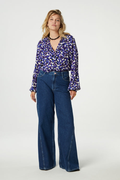 Liv Blouse | Black/Poppy Purple