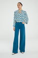 Lucky Blouse | Tasty Teal/Cream Whi