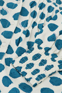 Lucky Blouse | Tasty Teal/Cream Whi