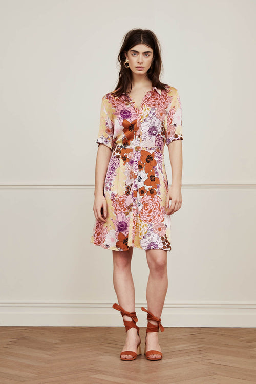 Mila Tess Dress | Creme Brulee/Terra C