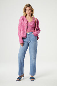 Josh Tweed Cardigan | Pink Candy