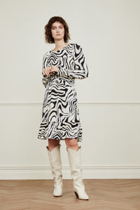 Freddie Dress | Creme Brulee/Black