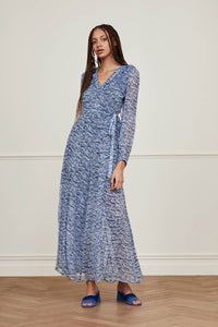 Azure Maxi Dress | Cream White/Ocean Bl