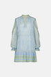 Adrienne Dress | Cream White/Riad Blu